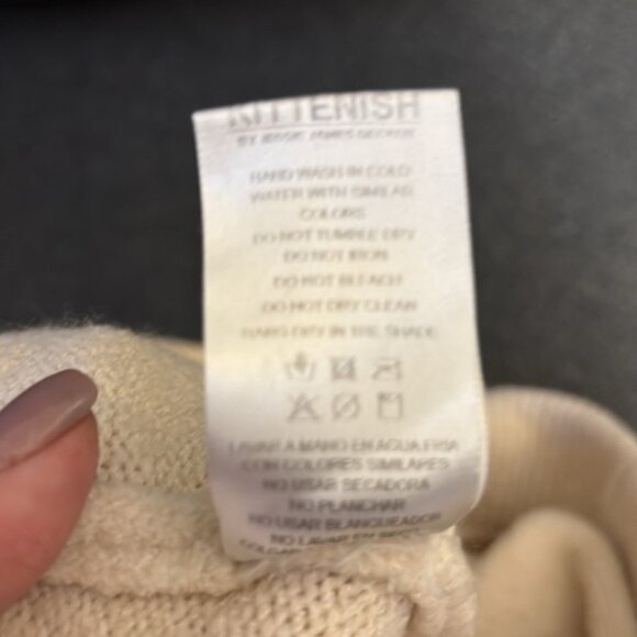 Kittenish (set) brown & cream V neck striped sweater & matching sweatpants XL - Picture 13 of 14